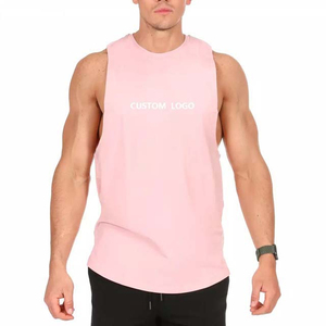 Débardeurs sans manches pour hommes, coupe ajustée, 100% coton, personnalisables avec logo, pour la musculation, le fitness et la gym - Product Image 6