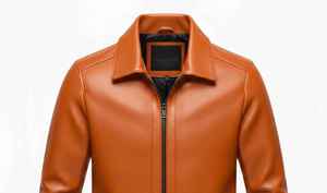 Chaqueta de Cuero Larga Estilo Casual Urbano para Hombre OEM con Cuello Textil, Proveedor de Fábrica Personalizado, Chaqueta de Cuero Cálida al por Mayor - Product Image 4