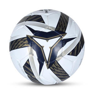 Balón de fútbol de cuero PU negro personalizable clásico de alta calidad OEM ODM con logotipo impreso ligero para entrenamiento de adultos - Product Image 2