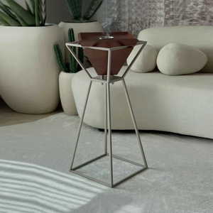 Brûleur d'encens élégant en bois et métal, design moderne et luxueux pour la décoration de la maison, parfum durable, idéal pour les cadeaux - Product Image 5