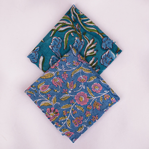 Craftjaipur Foulard Carré en Coton Biologique de Luxe Imprimé à la Main de Haute Qualité Motif Paisley 21 x 21 Pouces Unisexe Respirant - Product Image 3