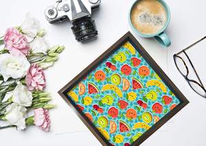 Plateaux de service carrés haut de gamme style bloc pour table à manger, maison et bureau – Articles polyvalents pour cadeaux et service de table à vendre - Product Image 2