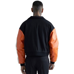 2026 Winter Customizable <b>Men</b> Varsity Jackets Bulk Customizable Streetwear Chenille Embroidery Cotton University Letterman Jacket - Product Image 2