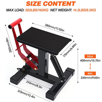 Support de moto universel, cric de motocross, table de levage, hauteur réglable, plateforme de levage de moto