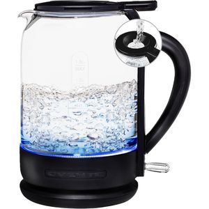 Bollitore Elettrico in Vetro Borosilicato da 1,5L, 1500W, Riscaldamento Rapido dell'Acqua per Caffè e Tè, Coperchio Facile da Riempire con Funzione di Spegnimento Automatico - Product Image 1