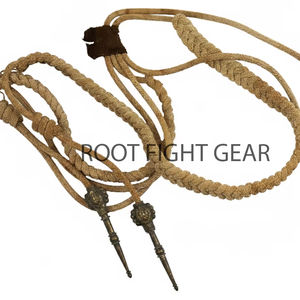 Aiguillette métallisée de luxe haut de gamme personnalisée en fil de bullion avec épingle de sûreté et fermeture auto-agrippante 3D pour uniforme tactique - Product Image 5