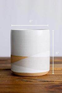 Modern Ceramic Utensil Holder Dual Tone Matte Glaze Compact Design High <b>Fired</b> Durable Kitchen Countertop Storage Organizer - Product Image 6