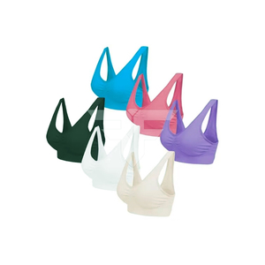 Quick-Dry High Support Racerback Fitness <b>Bra</b> Customizable Front Shockproof Four-Way <b>Stretch</b> Yoga Running Sports <b>Bra</b> for Print - Product Image 1