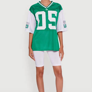 Jersey de Fútbol Americano Verde de Malla de Alta Calidad OEM, Unisex, Transpirable, Ropa Deportiva, Uniforme Personalizado para Equipos, Etiqueta Privada OEM, Suministro al por Mayor - Product Image 4