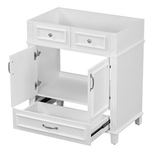 Mobile da Bagno con Struttura in Legno Massello e Ante con Chiusura Ammortizzata, Top da 30 Pollici, Eleganti Mobili da Bagno - Product Image 2