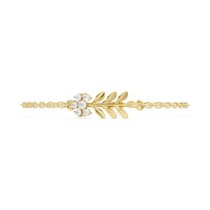 Pulsera de Buena Calidad para Mujer, Accesorio de Joyería con Diseño de Hojas Florales para Fiestas y Bodas, Disponible al Mejor Precio - Product Image 5