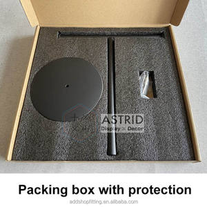 T Polished Black Stainless Steel Modern Countertop Storage <b>Stand</b> Toilet Paper Holder <b>Towel</b> Rack Bathroom Metal Carton Packaging - Product Image 6