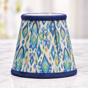 Colorful Cotton Fabric <b>Lampshade</b> | Handmade Pleated <b>Drum</b> Shade for Table, Floor & Pendant Lighting - Product Image 1