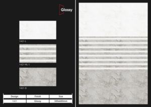 กระเบื้องบุผนังเซรามิกขนาด 12x24 นิ้ว (300x600 มม.) ผิวเงาหรูหรา สไตล์ร่วมสมัย สำหรับตกแต่งผนังภายในห้องน้ำและห้องครัวอย่างมีสไตล์ - Product Image 4