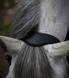 High Quality English Leather Rolled Anatomic Leather Head Collar Anatomic Halter Raised Stainless Steel Buckles Fancy Design - Product Image 5