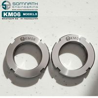 Precision Class 4 Self-Locking Bearing Lock Nut KM06 M30X1.5 Stainless Steel CNC Machined Metric Adapter Sleeve Nut