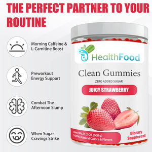 Gomitas Veganas Sabor Fresa para Quemar Grasa Abdominal, Sin Azúcar, Promueven la Salud Intestinal, OEM ODM, Gomitas Orgánicas Personalizadas - Product Image 3