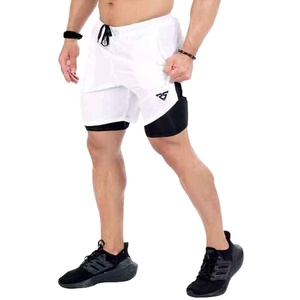 2023 short de qualité supérieure pour les poches latérales des hommes fermeture à glissière logo personnalisé imprimé OEM short de couleur blanche pour hommes - Product Image 1