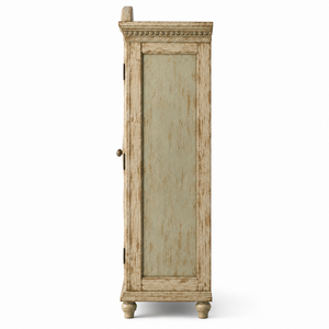 Luxury Hand Carved Rajhans Swan Solid Wood Almirah <b>Wardrobe</b> Cabinet Antique Bedroom Storage Armoire <b>Large</b> Capacity Slab Doors - Product Image 4