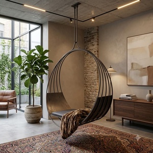 Balançoire de jardin en fer forgé à la main, 2 places, chaise en métal robuste, mobilier de patio victorien, coussin non imperméable - Product Image 3