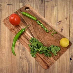 Elegante Tabla de Cortar de Madera de Teca, Tabla de Cortar Rústica de Madera para Cocina, Tabla de Preparación de Frutas y Verduras en el Mercado de Exportación - Product Image 2