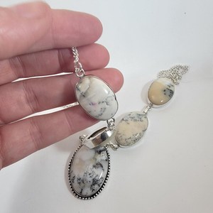 Elegante Colgante de Ágata Dendrítica Dorada Vintage Hecho a Mano con Engaste de Plata de Ley 925, Joyería de Piedras Preciosas para Compromiso, Regalo para Ella - Product Image 4