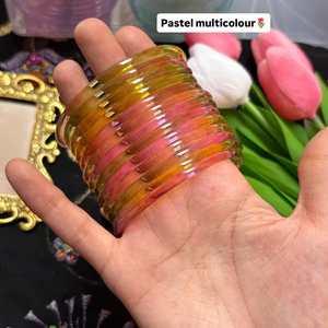 กำไลข้อมือเรซิ่นแบบหนา แข็งแรง ทนทาน ราคาถูก สไตล์วินเทจ รูปทรงแฟชั่น งานฝีมือแก้ว รุ่นสั่งทำสีได้ MN EXPORTResin Crafts - Product Image 1