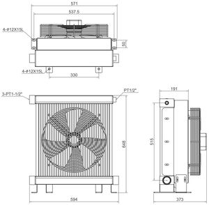 Échangeur de chaleur à plaques et ailettes en aluminium pour équipement industriel de machinerie hydraulique TL4-48 personnalisable, refroidisseur d'huile hydraulique AC220V/380V - Product Image 2