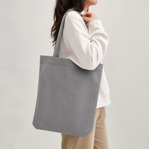 Bolsa de Tela de Algodón Reciclado con Bolsillo Interior, 225 GSM, 38x42x8 cm, Logotipo Personalizado, Promocional, Mayorista, Fabricante, OEM, ODM, B2B - Product Image 3