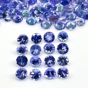 Tanzanite naturelle 3 mm, taille ronde, pierre précieuse en vrac, vente en gros de tanzanite pour la fabrication de bijoux, qualité supérieure, pierre semi-précieuse - Product Image 1