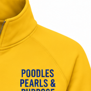 Sudadera con media cremallera amarilla para mujer de Sigma Gamma Rho, con gráfico de hermandad griega, personalizada, informal, estilo universitario y urbano - Product Image 6