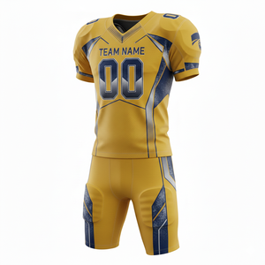 Wholesale Best Custom <b>Logo</b> Printed American Football Sports Wear Short Sleeve Uniform Shoulder Pads Breathable Available Sets - Product Image 2