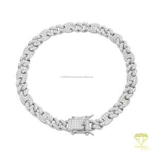 Cadena de plata de ley 925 para hombre con diamantes cultivados en laboratorio, joyería de moda de alta calidad para la colección de moda minorista. - Product Image 3