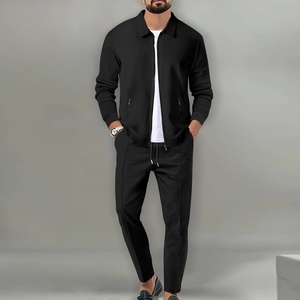 Men’s 2-Piece <b>Tracksuits</b> Soft Waffle Hoodies Set Men’s <b>Tracksuit</b> Set Training Top and Bottom Set for Sports Jogging Suit Set - Product Image 3
