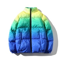 Veste à capuche double boutonnage en polaire chaude pour homme, style streetwear décontracté, effet dégradé teint en profondeur, prête à être expédiée