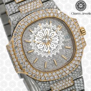 Montre Tonneau de Luxe Charm_Jewells en Acier Inoxydable 40mm, Analogique à Quartz, Lunette Sertie de Diamants, Unisexe, Tendance - Product Image 2