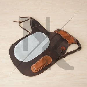 Delantal de Trabajo de Cuero Industrial de Lujo Premium, Duradero, Resistente al Calor, con Parches Protectores para Muslos de Herrero y Cuchillero - Product Image 6