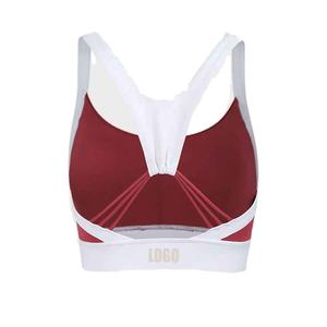 Nouveau haut de sport personnalisé pour l'entraînement, bretelles contrastées, col en U contrasté, soutien-gorge de sport actif, soutien-gorge de sport confortable à maintien élevé - Product Image 1