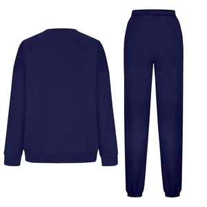Ensemble de survêtement pour femmes de qualité supérieure, couleur unie, deux pièces, sweat-shirt et pantalon de jogging, tenue confortable pour la salle de sport et la course à pied - Product Image 2