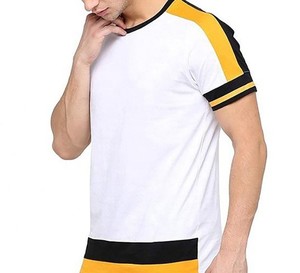 T-shirt décontracté pour homme en coton à col rond, coupe classique, manches courtes, doux et respirant, avec poche poitrine, personnalisable - Product Image 2