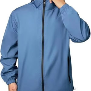 Chaqueta Cortavientos Personalizada para Hombre 2026, Transpirable, con Cierre, Forro Impermeable, Acepta Logotipo del Cliente, Ropa Deportiva OEM, para Lluvia - Product Image 1