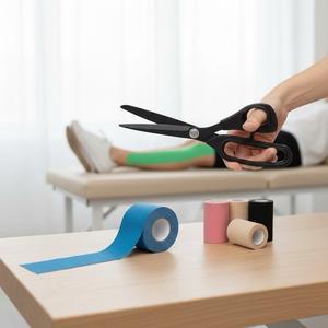 Ciseaux à ruban adhésif sportif en acier inoxydable de 8,5 pouces avec lame antiadhésive et poignée souple pour usage DIY - Vente en gros d'usine - Product Image 1