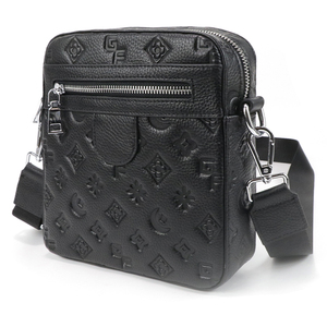 Men PU Leather Crossbody <b>Bag</b> Embossed <b>Small</b> Messenger <b>Bag</b> Casual Shoulder Phone <b>Bag</b> With Adjustable Strap - Product Image 2