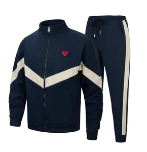 Men Solid Tracksuit Set Stand Collar <b>Zip</b> <b>Up</b> <b>Jacket</b> Drawstring Pants Side Pockets Loose Fit Casual Sportswear Casual Sportswear - Product Image 4
