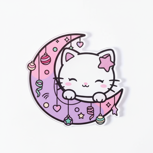 Paleta de Pestañas de Acrílico con Diseño de Gato para Aplicación de Extensiones de Pestañas, Estilo Caricatura, para Técnicos Profesionales - Product Image 1