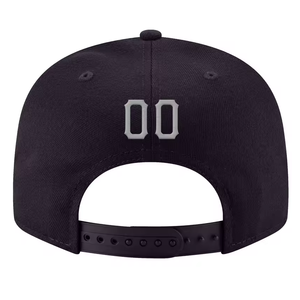 Gorra Snapback de 6 Paneles en Mezcla de Lana Negra, Letra S Bordada en 3D, Visera Plana con Logotipo Personalizado, Estilo Urbano - Product Image 3