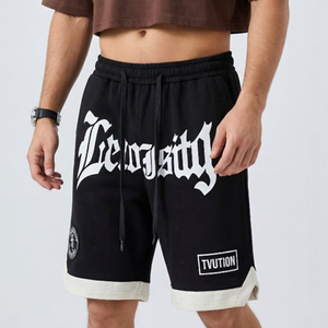 Pantalones Cortos Deportivos de Cintura Alta para Hombre, Tejido Transpirable y de Secado Rápido de Spandex/Poliéster, Cintura Elástica, para Correr y Entrenamientos en el Gimnasio - Product Image 4