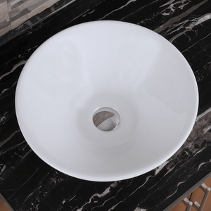 Ceramica rotonda sopra il bancone Art lavabo bianco bagno lavandino (BAB217MOWH) - Product Image 6