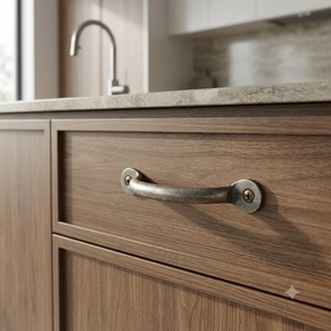 Poignées de tiroir en métal, poignées de commode rustiques, poignées de placard courbées pour meubles de cuisine et armoires - Product Image 4