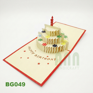 Tarjetas de felicitación 3D pop-up personalizadas con impresión UV y offset para cumpleaños, en venta en ANN HANDICRAFT - Product Image 3